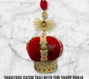 Beautifull Taj Shahzada Qasim a.s In Sun Shape with Red and Green Color Stones