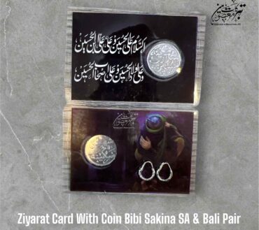 Beautiful Ziyarat Card Coin Bib Sakina SA With Bali Pair (50 Pack)