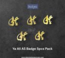 Ya Ali AS Cutting Badges