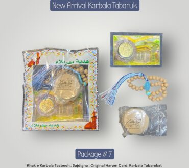 Original Karbala Tabarukat | Khak E Karbala Tasbeh , Sajdigha & Original Imam Ali Raza Haram Coin  (12 Pack Price)
