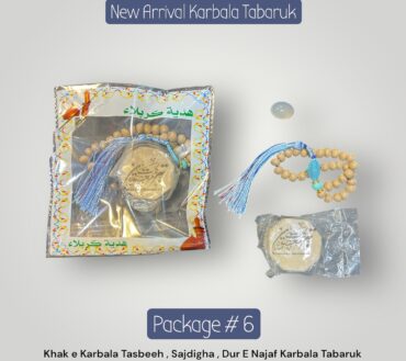 Original Karbala Tabarukat | Khak E Karbala Tasbeh , Sajdigha & Dur E Najaf  Stones (12 Pack Price)
